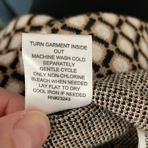 NEW Sweater Knit Midi Pencil Skirt M Black, White, Tan - Picture 8 of 8